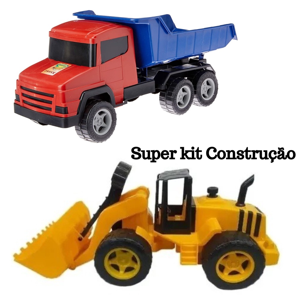 Caminhão Caçamba Brinquedo Grande Construction Machines - Usual Brinquedos  no Shoptime
