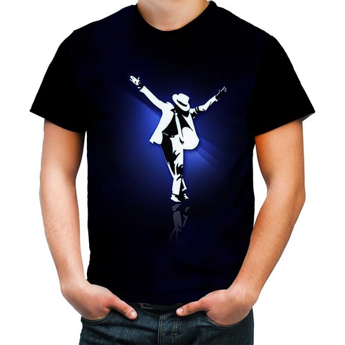 Camiseta Moonwalker Black De Michael Jackson - 100% Algodón, Diseño DTF Del Rey Del Pop