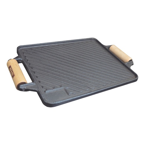Chapa Dupla Face Retangular 23x28 Ferro Fundido - Bifeteira 