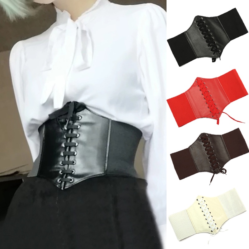 Moda Feminina Corset Cinto Largo De Couro Pu Emagrecimento Corpo Cintos Ladies Elastic Cintura Alta Sobretudo Feminin Ceinture