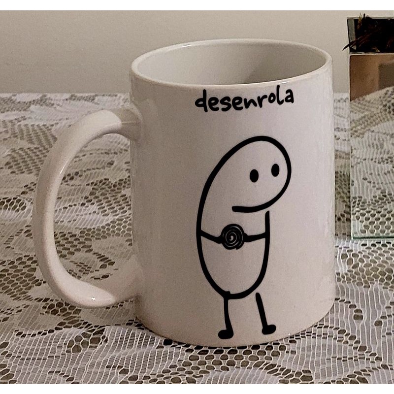 Caneca Flork Porcelana Desenrola, Bate, Joga em Promoção na Americanas