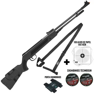 Carabina de Pressão Fixxar Black Nitro 5.5 GasRam+Bandoleira