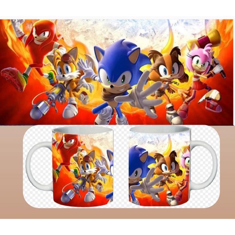 ▷ Artes para Sublimar Canecas do Sonic