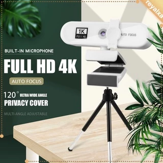 4k 8mp Hd Webcam Web Cam Autofocus Com Tripé, Microfone Embutido, Para Pc Portátil Video Game