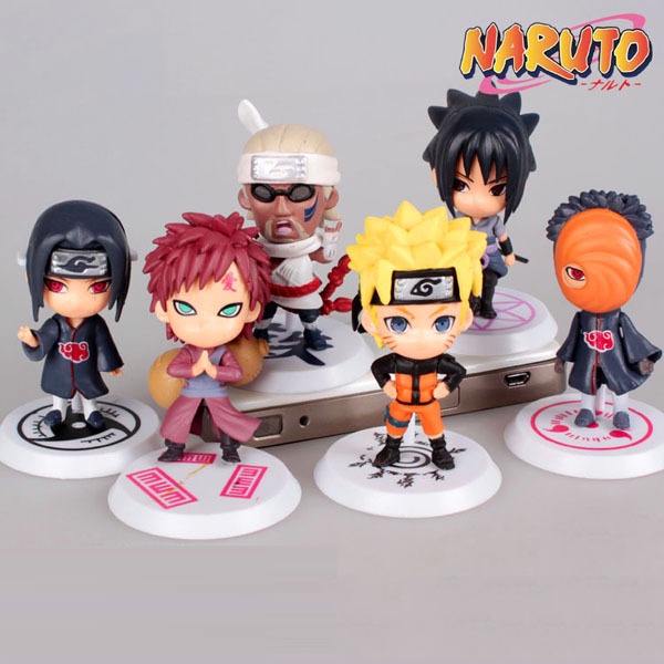 6/12peças/Bonecos Naruto kit Anime Naruto Boneca Action Figura 7cm  Ornamentos Sakura Figuras De Ação Dos Desenhos Animados Brinquedos infantil  Kakashi micro Decoração de menina O menino - Escorrega o Preço