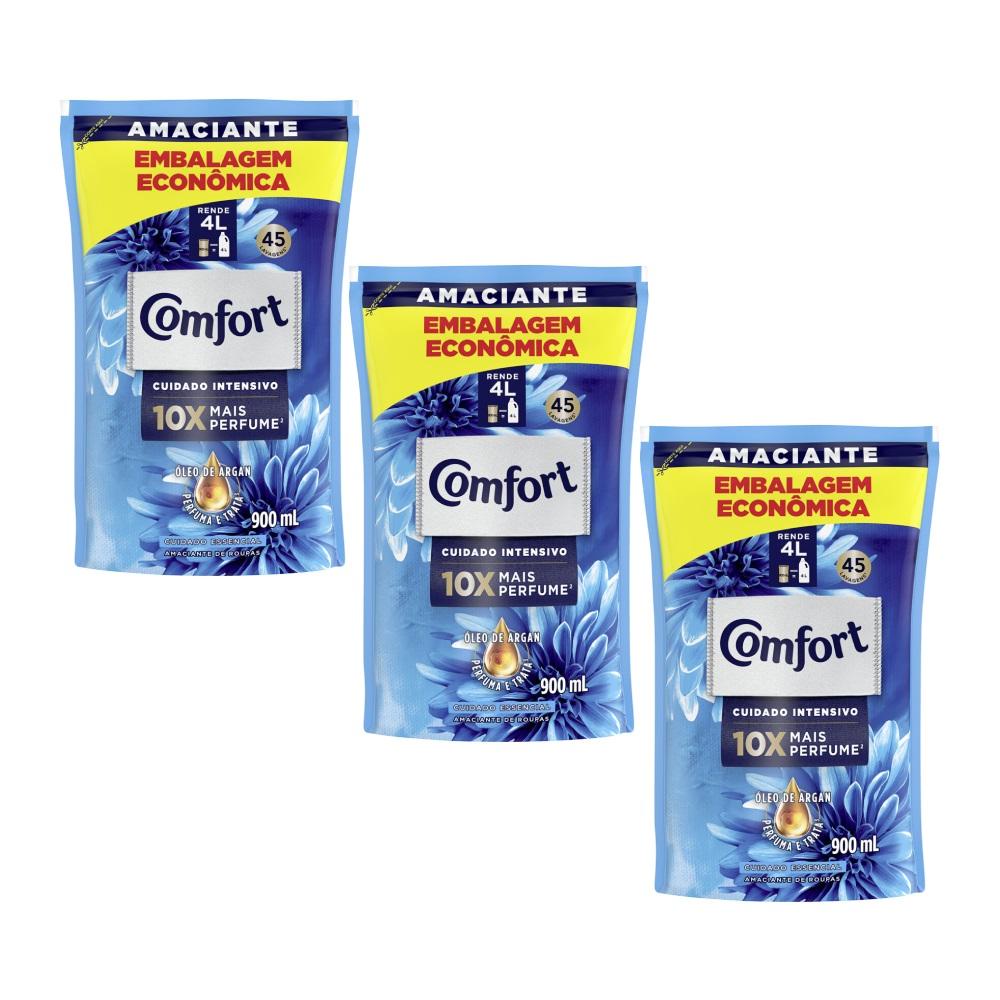 Kit 3 Refis Amaciante Comfort Concentrado Intensivo Intense 900ml ...