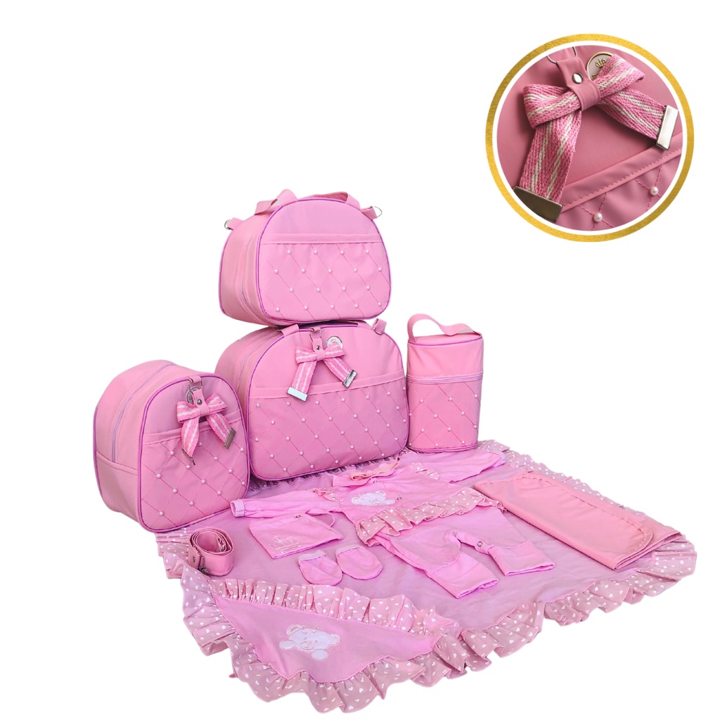 Mochila Maternidade Bebê Rosa Castelinho