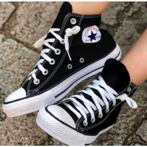 All Star Cano Alto Preto em Oferta