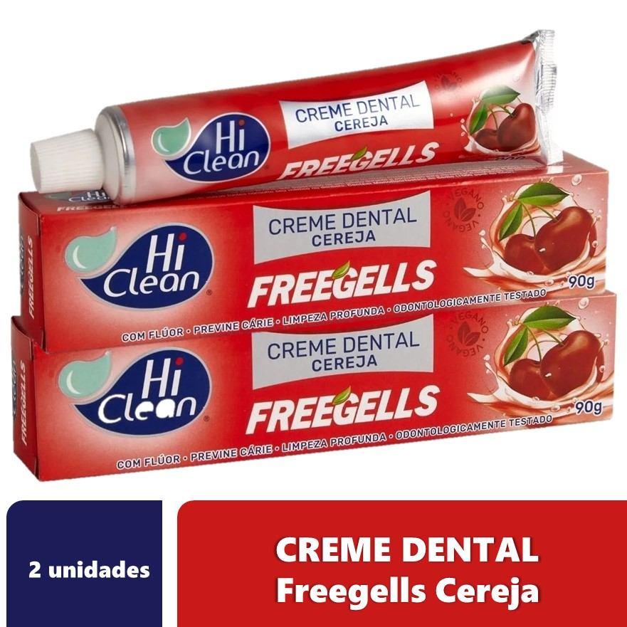 Kit Pasta de Dente Freegels Cereja Limpeza Profunda 90g 2uni Shopee