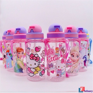 Garrafa Infantil Com Canudo E Alça Para Ombro De 350/500ML -FELY