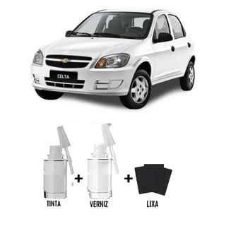 Tinta Tira Risco Automotivo Branco Mahler GM + Verniz 15ml