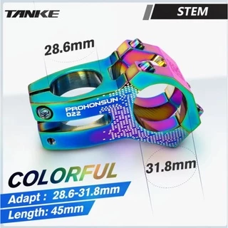 Mesa Curta 31.8mm Hastes Guidão Bicicleta Mountain MTB Bike DH Trilha Holográfica Colorido Tanke