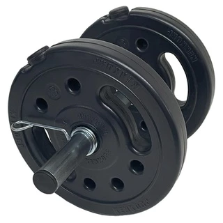 Kit Anilha 6 kg com barra de 40 cm tubular completa com presilhas