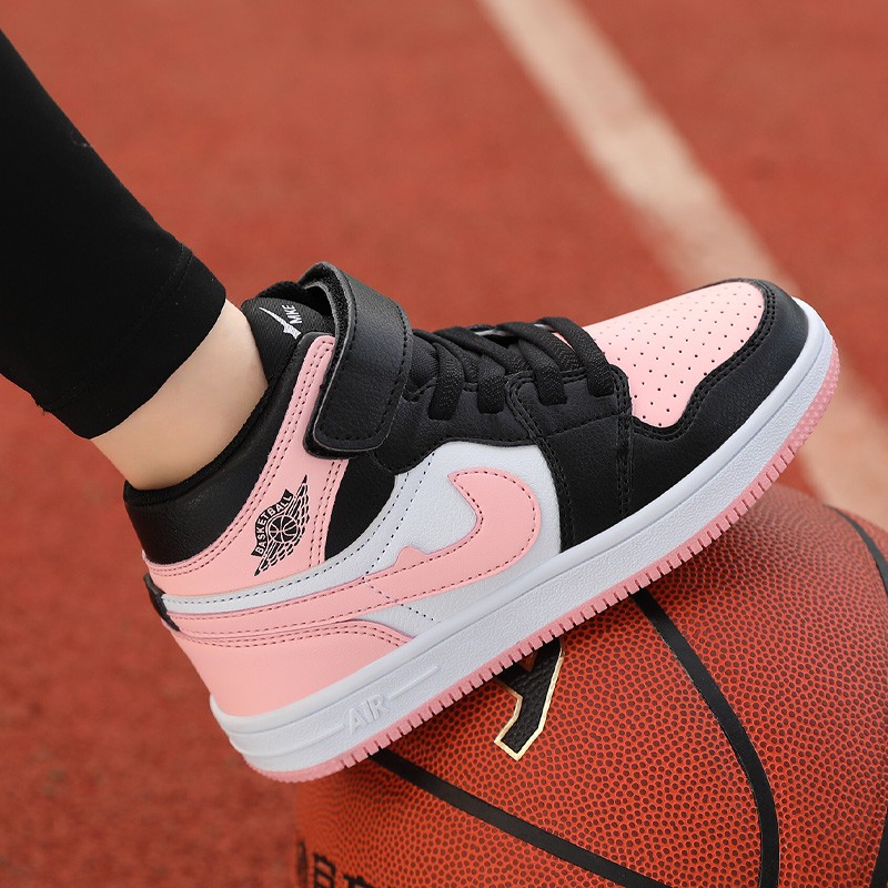 Sapatos Para Crianças AJ Seis Coroas De Basquetebol De Outono Meninos E  Meninas Pink Esportivos Estudantes Do Ensino Fundamental Alto Nível