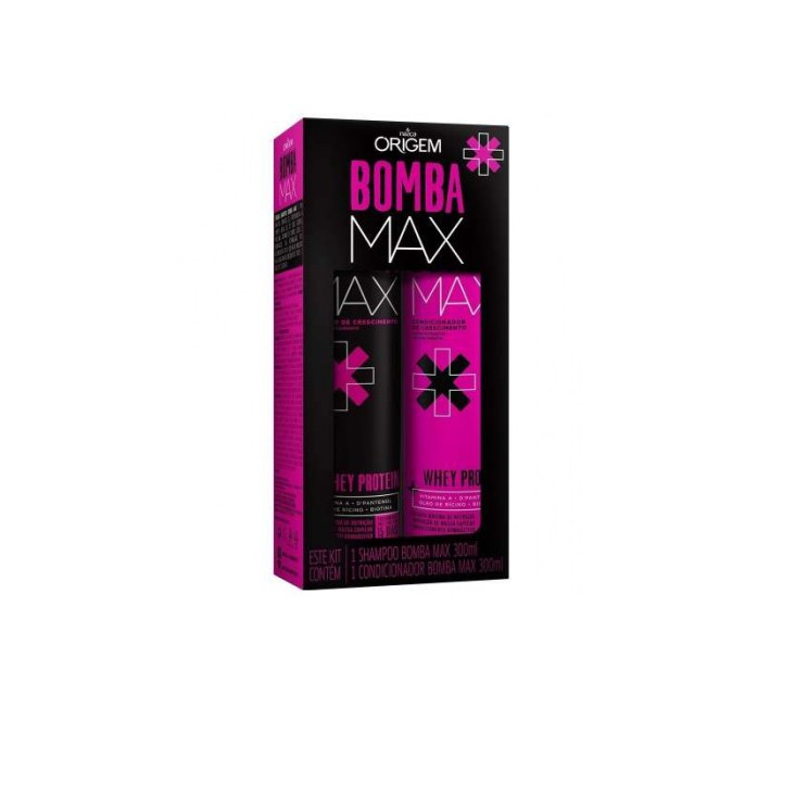 Shampoo e condicionador kit bomba max whey protein Origem 300ml cada