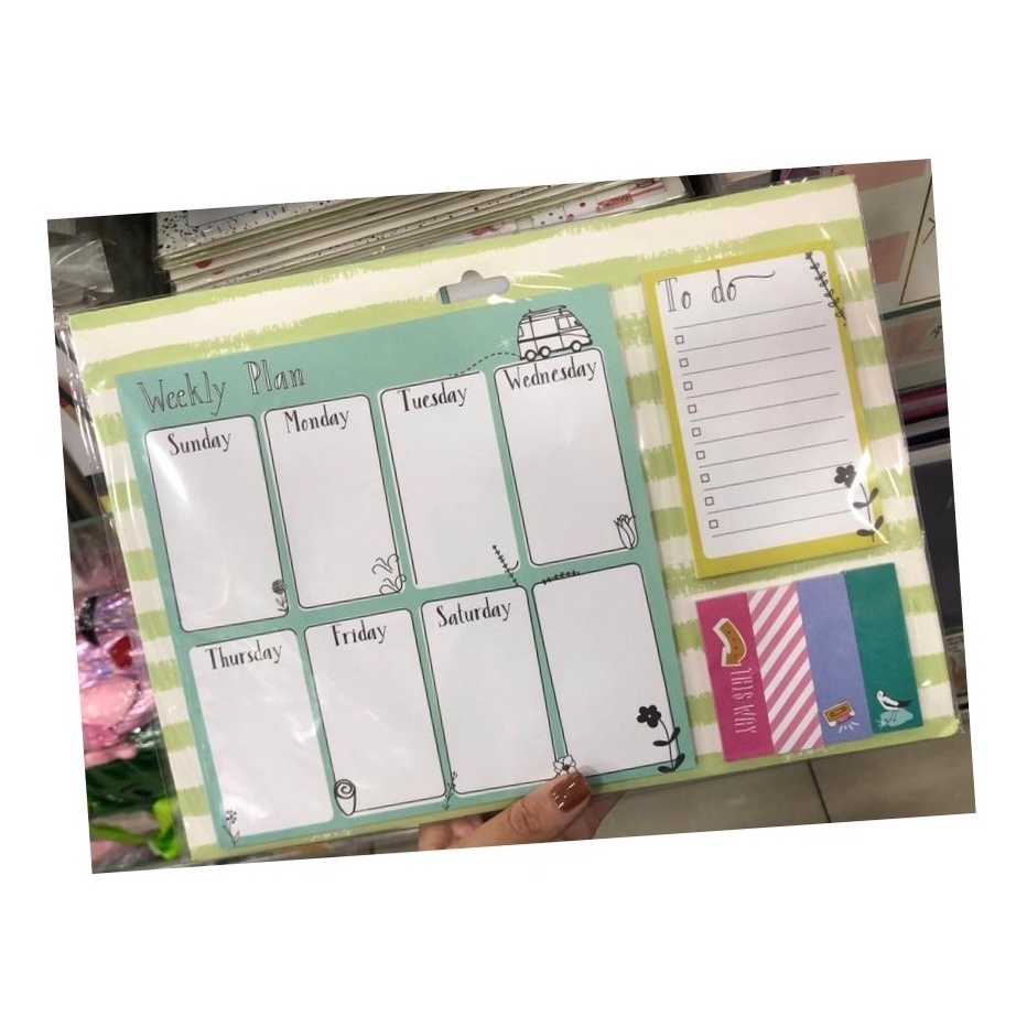 Bloco Planner Folhas Dias Da Semana para planejamento das prioridades ...