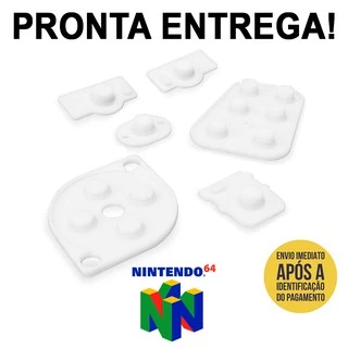 N64 Kit Borrachas Condutivas Controle Nintendo 64 Novo!