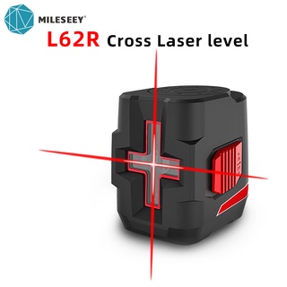 Mileseey L62R 2 Linhas Laser Nível Cruz Vermelha de Feixe Horizontal Vertical Calibrador Automático de Nivelamento Autonivelador Indoor