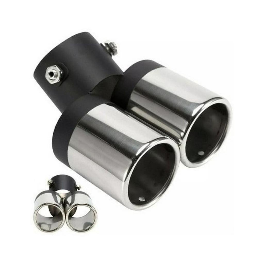 Ponteira Dupla Escapamento Esportivo Aço Inox