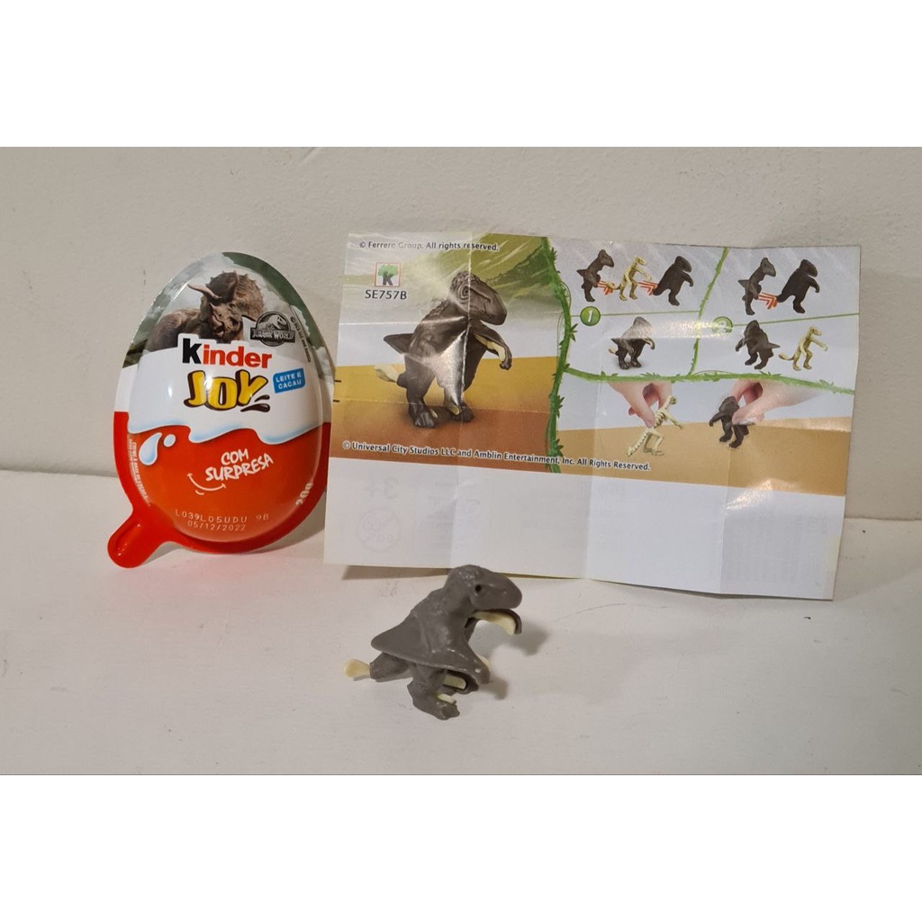 Brindes Infantis: Velociraptor (Surpresa do Kinder Ovo, Europa(Joy -  Jurassic World) Col:VV432