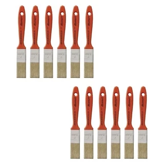 Kit 12 Pincel Trincha 1 Polegada Roma Verniz 303 Madeira