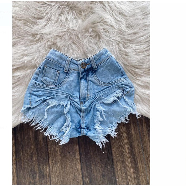 Short jeans hot sale desfiado