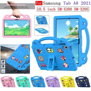 Para Samsung Galaxy Tab A8 10,5 2021 X200 X205 10,5 Polegadas Capa À Prova De Choque Suporte Crianças Com Cabo Eva