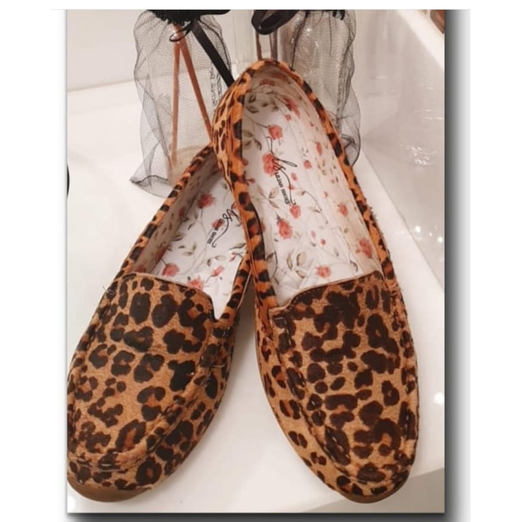 Mocassim feminino clearance animal print