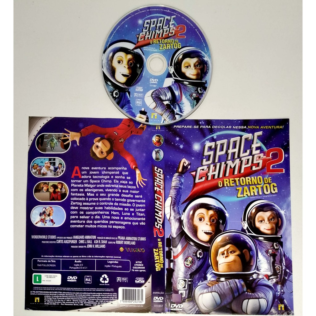 DVD - SPACE CHIMPS 2 - O RETORNO DE ZARTOG - ORIGINAL | Shopee Brasil