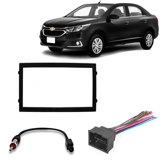 Kit Chicote Para Rádio + Antena + Moldura - Chevrolet Cobalt