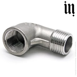 Conexão Inox 316 Cotovelo 90 Graus BSP 1/2" Fêmea X 1/2" Macho