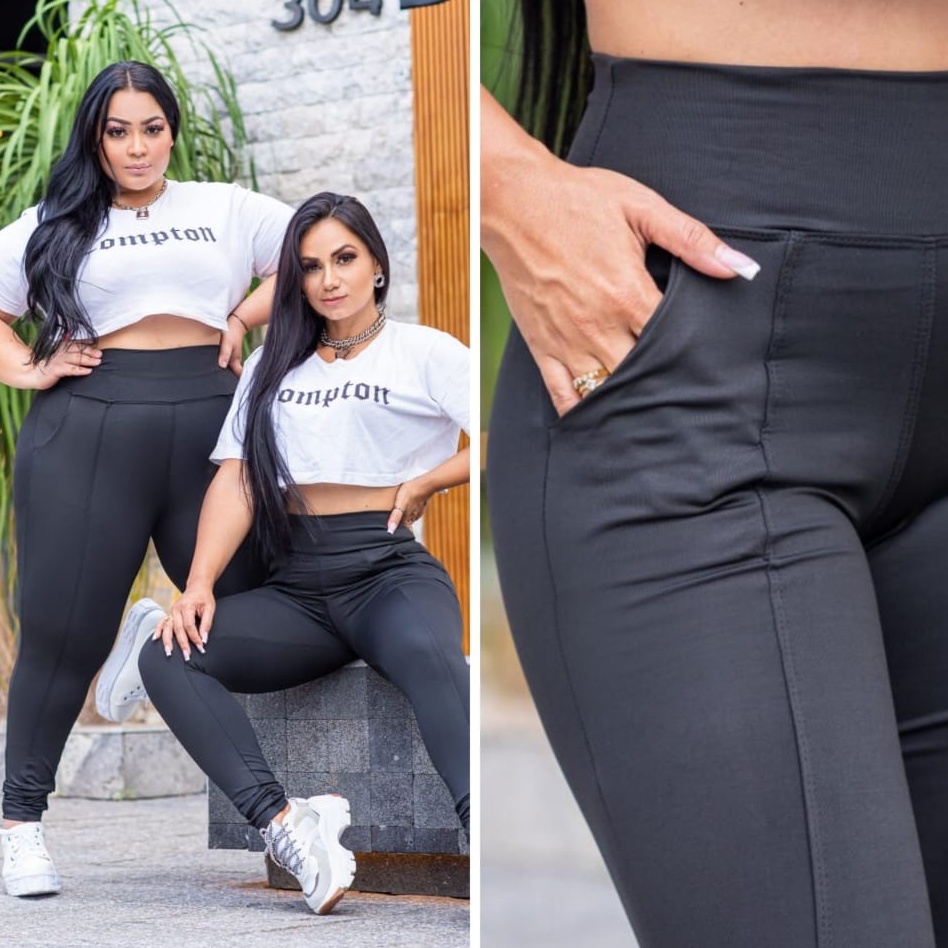 Calça Legging Feminina Suplex Grossa Cintura Alta Academia