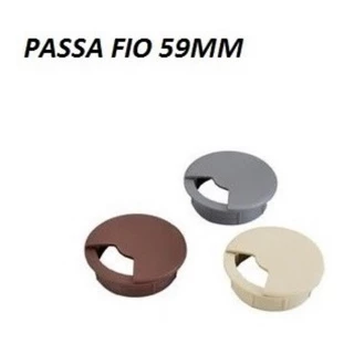 Acabamento Passa Fio Mesa Computador 59mm Kit 05 Pçs