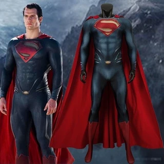 Super-Homem De Aço Cosplay Clark Kent Costume Jumpsuit Zentai Roupa De Capa