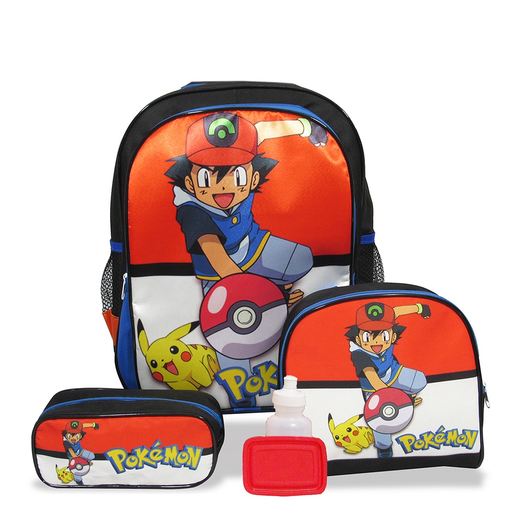 Kit mochila e estojo todos os pokemons tamanho grande padrão escolar e  viagem