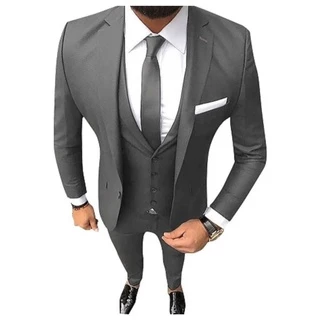 Terno Slim Masculino Chumbo de Luxo - Paleto+calça+barato!!