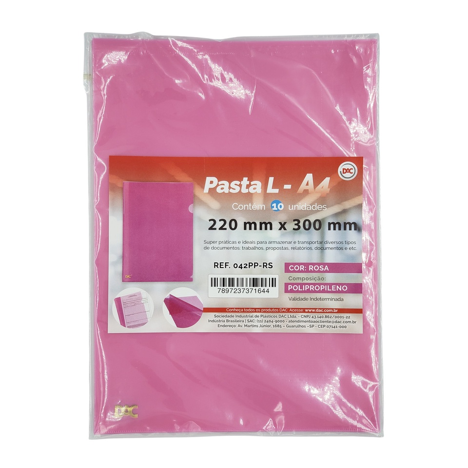 Pasta documento A4 Serena, Rosa Pastel, Dello - PT 1 UN