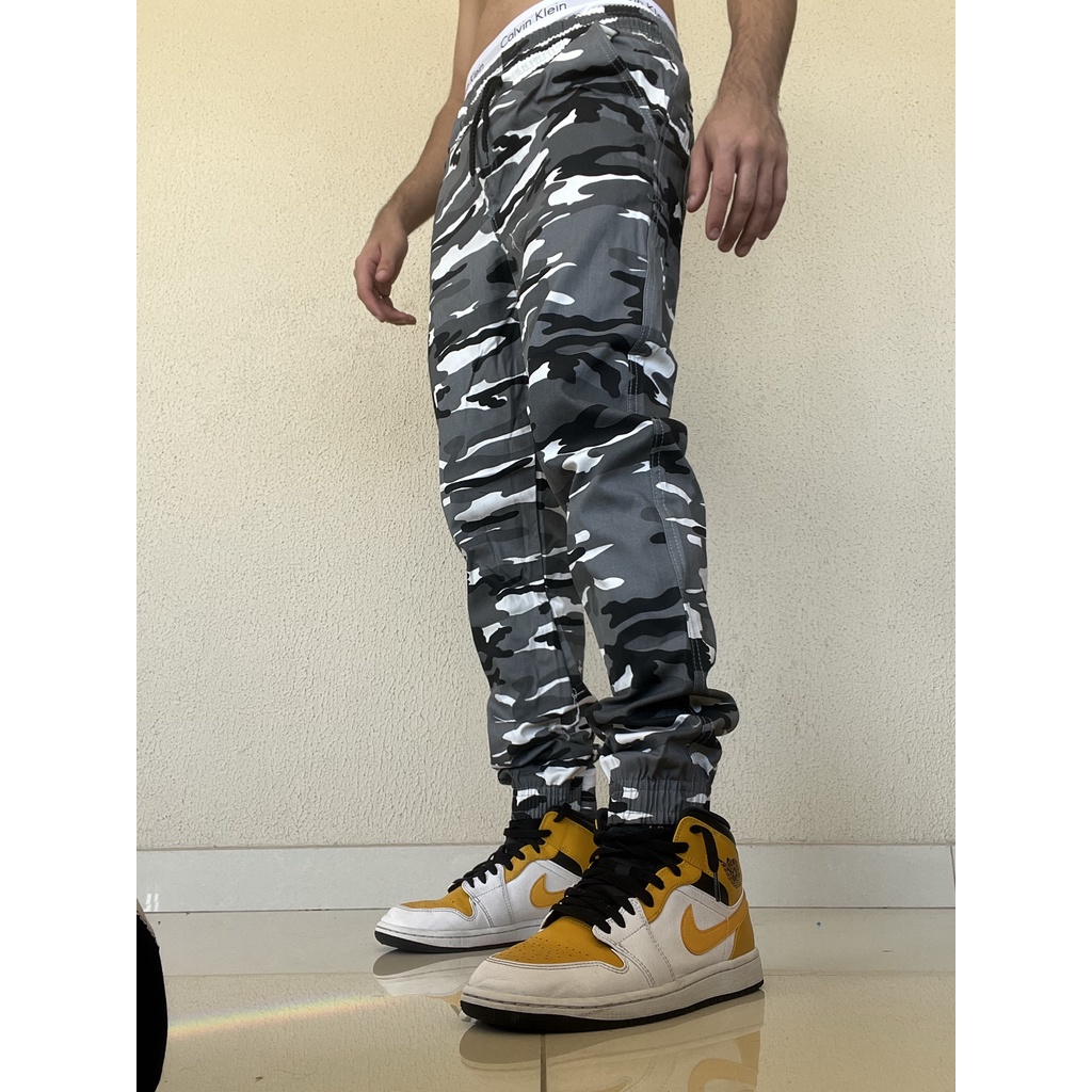 Calça estampa best sale militar masculina