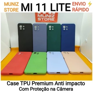 Capa Capinha Case Xiaomi Mi 11 Lite TPU Premium Emborrachada Com Revestimento Dentro Com Proteção na Câmera. Capinha Xiaomi Mi 11 Lite 5G, Capa Premium