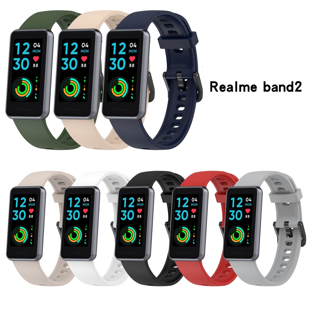 Pulseira De Relógio Para Realme Band 2 Strap Smart Watch Accessories 18mm De Silicone Cinto