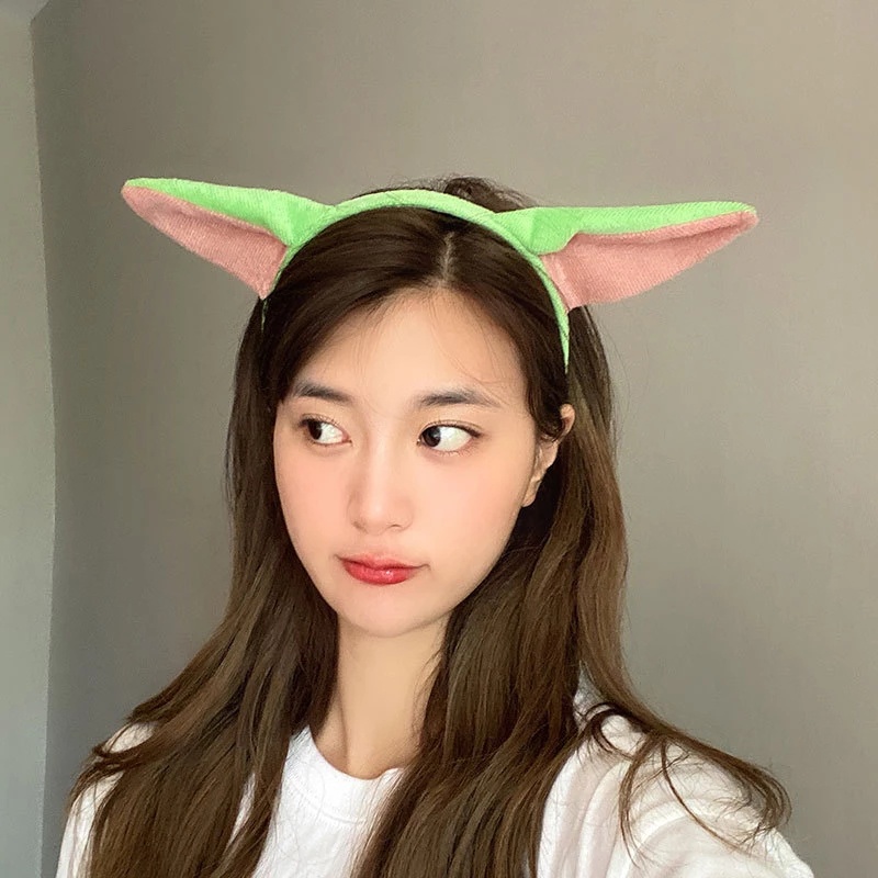 Disney bebê yoda anime bandana ponto alienígena figura dos desenhos  animados cosplay cabelo banda crianças acessórios para o cabelo plushy  meninas mulher presente