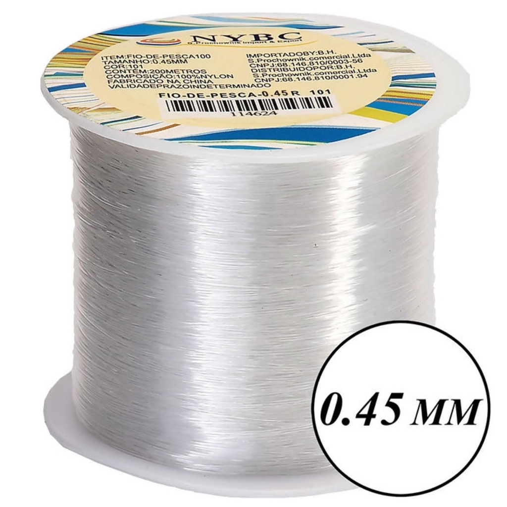 Fio De Nylon Rolo Com 100 Metros 045 Mm Shopee Brasil 1200