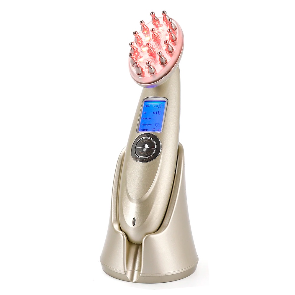 Escova Rf Laser Capilar Vibratória Massageadora Antiqueda Cabelo ...