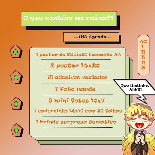 Box anime diversos /40 peças colecionaveis naruto/ demon slayer