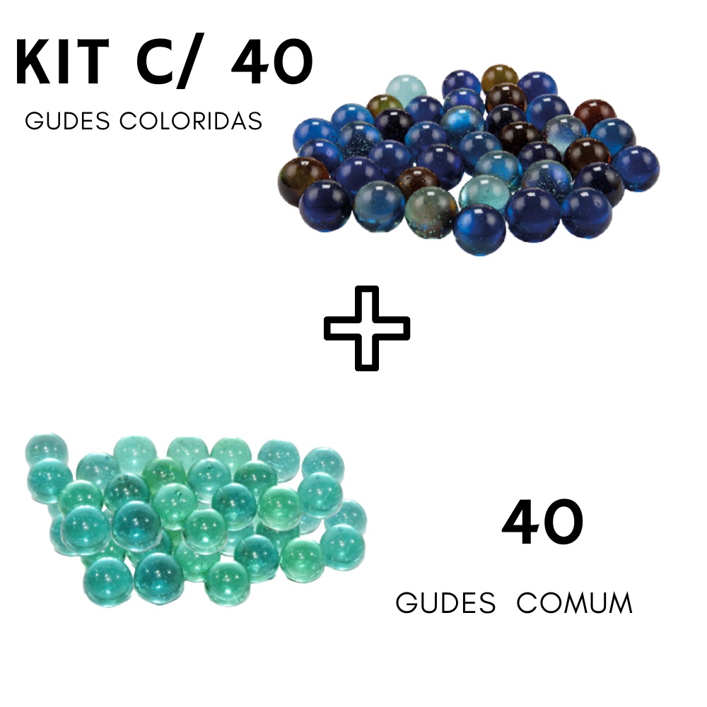 Bolas de Gude com 40 unidades - Alma Azul