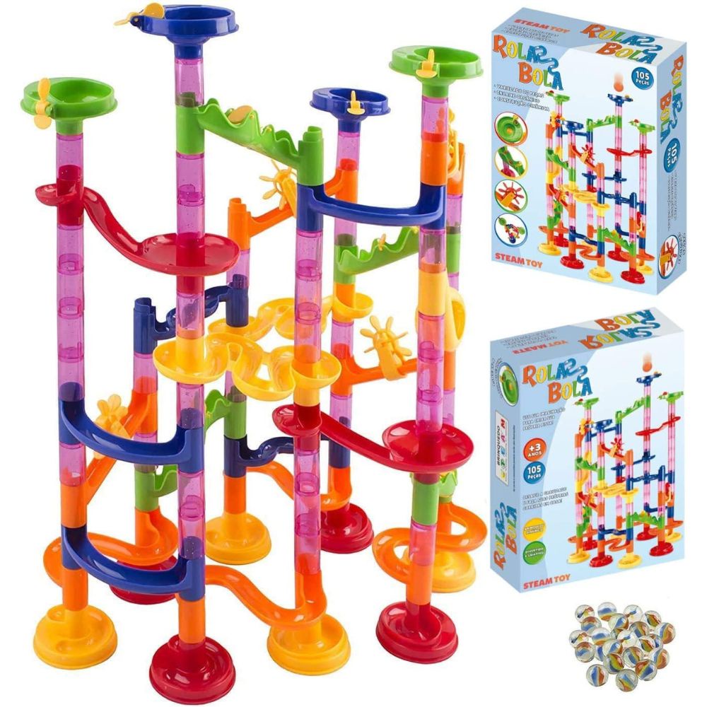 Pista De Corrida Para Bolinhas Rola Bola 105 Pecas Steamtoy | Shopee Brasil