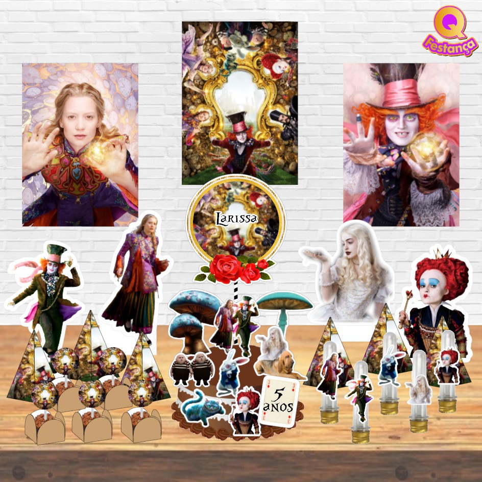 Kit personalizado de luxo Alice no pais das maravilhas 36