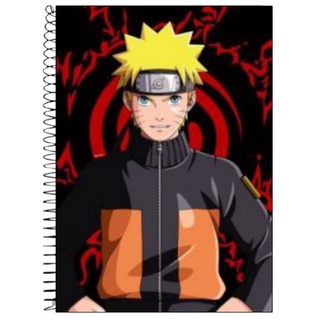 CADERNO ECOLÓGICO CAPA DURA 96 FOLHAS - NARUTO UZUMAKI