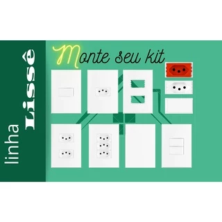 casa completa monte sua Tomada, Interruptor, Tomada 10a E 20a, Tomada Dupla - Linha Apoio Lissê!