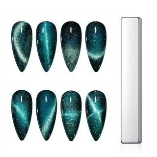 Conjunto De Canetas Magnéticas Para Arte Em Unhas , Design De Olho De Gato 3D , Varinha Magnética De Ponta Dupla , Esmal
